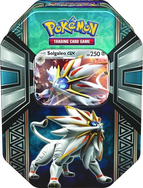 Pokemon TCG Legends of Alola Solgaleo-GX Tin Collectible Trading Card Set 4