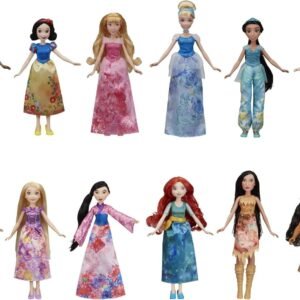Disney Princess Royal Collection, 12 Fashion Dolls -- Ariel, Aurora, Belle, Cinderella,