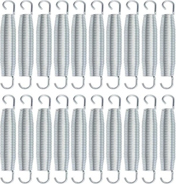EWONICE 20Pcs Trampoline Springs Set Heavy Duty Galvanized Steel High Tensile Replacement