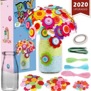 YOFUN Flower Craft Kit for Kids - Make Your Own Flower Bouquet