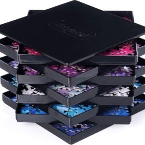 Tidyboss 8 Puzzle Sorting Trays with Lid - Portable Jigsaw Puzzle Accessories