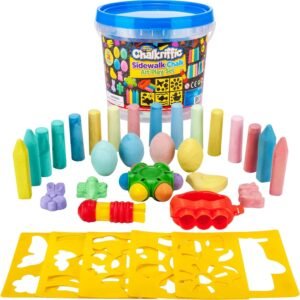 Creative Kids Premium Sidewalk Chalk Art Play Set - Bucket Bundle of