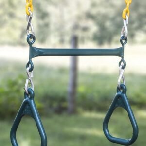 Abeaco Heavy Duty Playground Trapeze Bar with Rings Extra Long 38 Inch