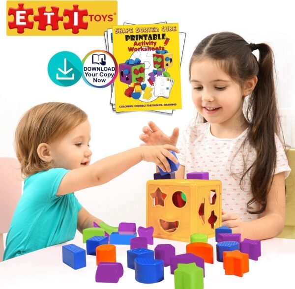 ETI Toys, 19 Piece Unique Educational Sorting & Matching Toy for Toddlers.