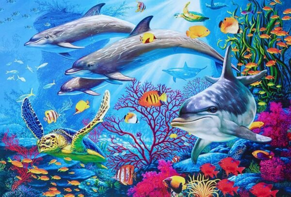 1000PCS Ocean World Jigsaw Puzzles for Adults Kids - Intellectual Educational Game