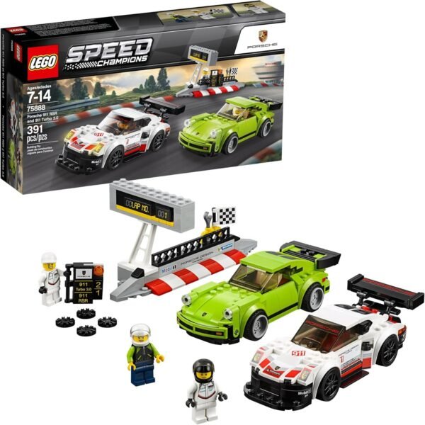 LEGO Speed Champions Porsche 911 RSR and 911 Turbo 3.0 75888 Building