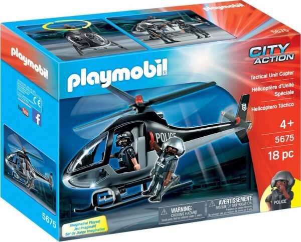 PLAYMOBIL Tactical Unit Copter Kit Toy Fun Kids Pack Set