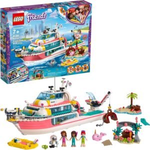LEGO Friends Rescue Mission Boat 41381 Toy Boat Building Kit with Mini