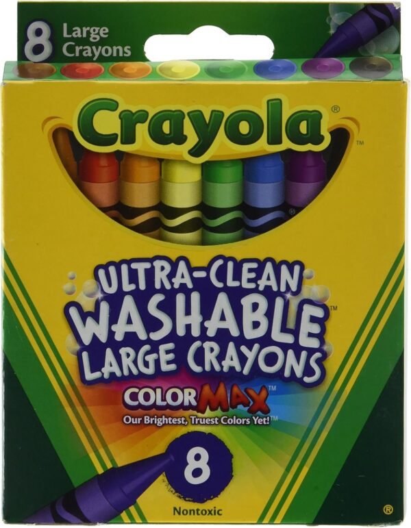 Crayola 5555 Kids First Large Washable Crayons 8 Count Kit