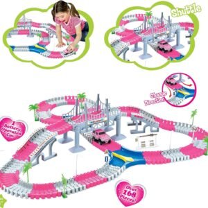 Liberty Imports 168 Pieces Create a Road Super Snap Speedway - Magic