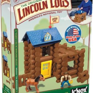 LINCOLN LOGS-Horseshoe Hill Station-83 Pieces-Real Wood Logs - Ages 3+ - Best