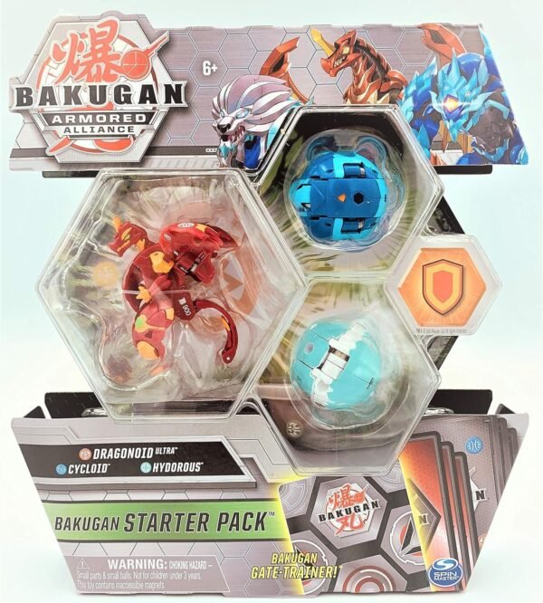 Bakugan Armored Alliance Starter Pack S2 - Pyrus Dragonoid, Collectible Transforming Creatures,