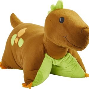 Pillow Pets Dinosaur, Brown Dinosaur, 18 Stuffed Animal Plush Toy