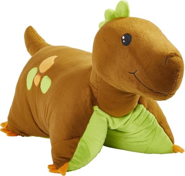 Pillow Pets Dinosaur, Brown Dinosaur, 18' Stuffed Animal Plush Toy