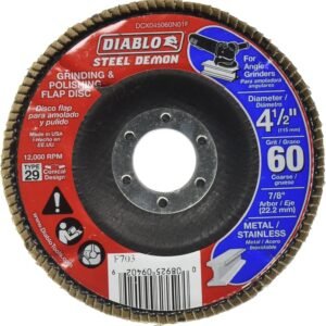 Lit Freud DCX045060N01F 60 Grit Steel Demon Flap Disc without Hub, 4-1/2