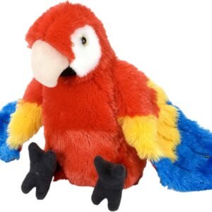 Wild Republic Scarlet Macaw Plush, Stuffed Animal, Plush Toy, Gifts for Kids,