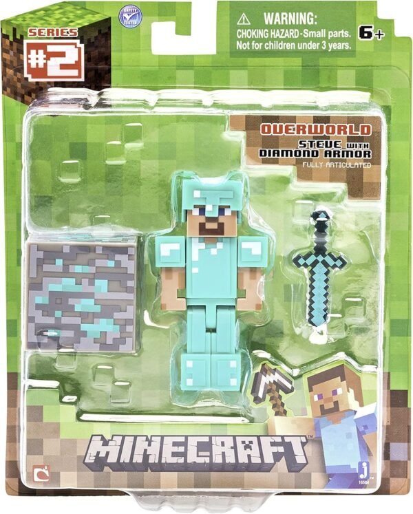 Minecraft Diamond Steve Figure Pack Kit Toy Fun Kids Set