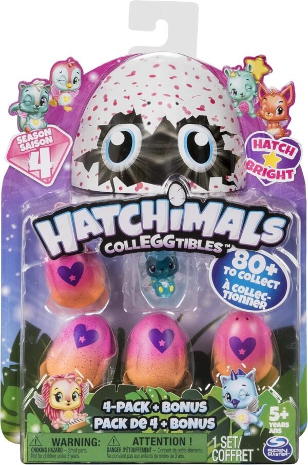 Hatchimals CollEGGtibles 4-Pack + Bonus Season 4 Hatchimals CollEGGtible, Ages 5 &