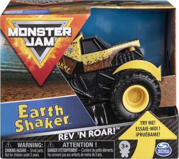 Monster Jam, Official Earth Shaker Rev N Roar Monster Truck, 143 Scale