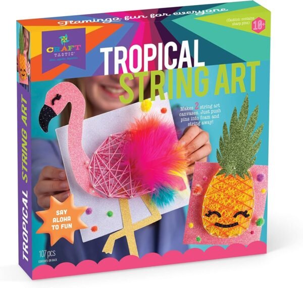 Craft-tastic - String Art Craft Kit - Makes 2 String Art Canvases