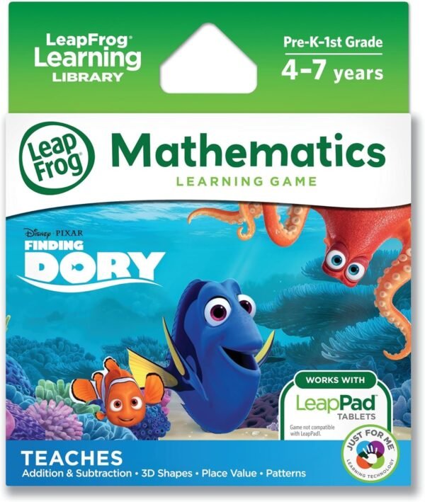 LeapFrog Disney/Pixar Finding Dory Learning Game for LeapPad Platinum, LeapPad Ultra, LeapPad2,