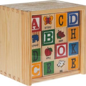 Schylling ABC Wooden Alphabet Blocks Toy Kit Fun Kids Pack