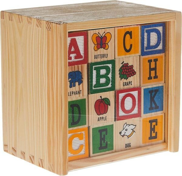 Schylling ABC Wooden Alphabet Blocks Toy Kit Fun Kids Pack