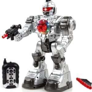 Toysery Remote Control Robot Police Toy for Kids Boys Girls with Flashing