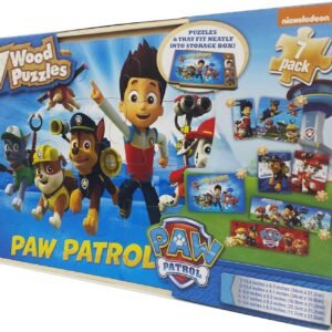 Paw Patrol 7 Wood Puzzles in Wooden Storage Box Styles Will Vary