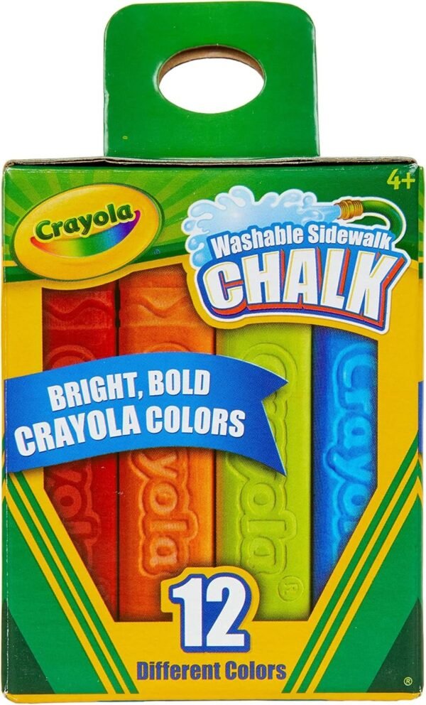 Crayola Washable Sidewalk Chalk, 12 Classic Crayola Colors Outdoor Art Gift for
