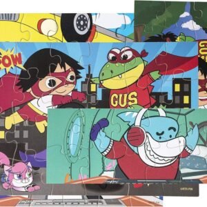 Ryans World - Wooden Super Hero Jigsaw Puzzles Set of 5 with