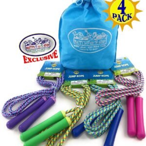 Deluxe Jump Ropes 7-Foot 7 Pink, Green, Purple & Blue Gift Set