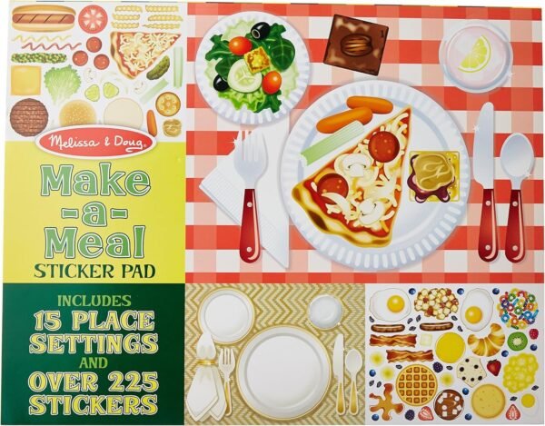 Melissa & Doug Make-a-Meal Sticker Pad Kit Toy Fun Kids