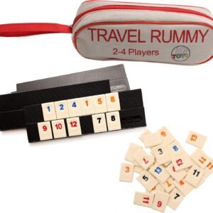 IQ Toys 106 Tiles Travel Rummy in A Strong Travel Bag -