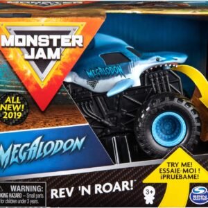 Monster Jam Official Megalodon Rev N Roar Monster Truck, 143 Scale