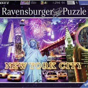 Ravensburger Colorful New York Color Starline Glow-in-The-Dark Puzzle 1200-Piece Kit
