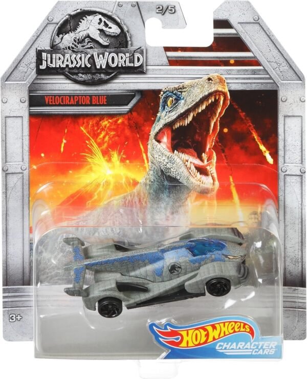 Hot Wheels Jurassic World Velociraptor Blue Vehicle Kit Toy Fun