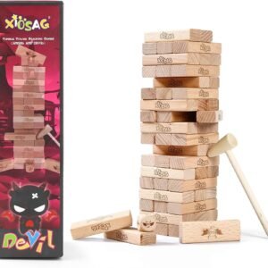 Xiosag Timber Tower Wood Block Stacking Game Angel and Devil War 54