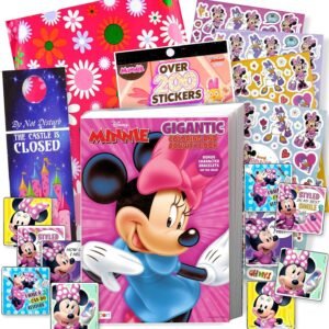 Disney Minnie Mouse Coloring Book and Stickers Gift Set - Bundle Includes