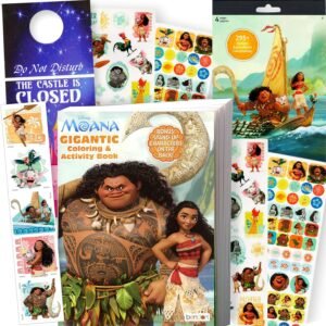 Disney Coloring Books for Kids with Stickers - Moana Coloring Book and