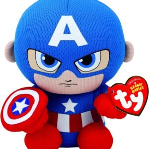 Ty Captain America Plush, Blue/Red/White, Regular Kit Toy Fun Kids