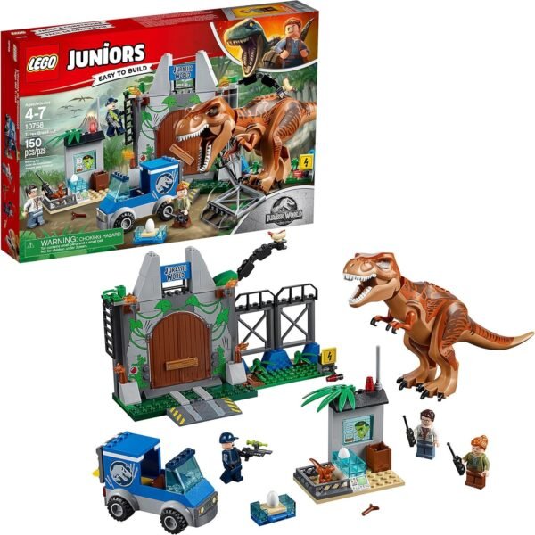 LEGO Juniors/4+ Jurassic World T. rex Breakout 10758 Building Kit 150 Pieces