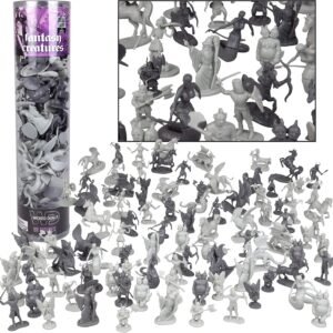 SCS Direct Fantasy Creature Mini Action Figure Playset-76pc Monster Toy Miniatures w