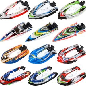 Nunkitoy Bath Toy,Wind Up Boat,12 Pack Assorted Bath Boat Toy,Yacht Speed Boat