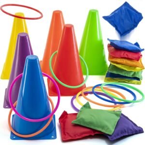 Prextex 3 in 1 Carnival Outdoor Games Combo Set Cornhole Bean Bags