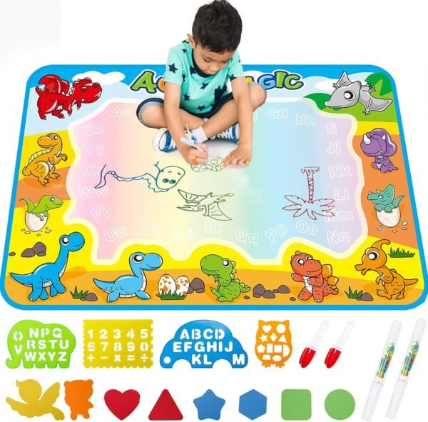 FREE TO FLY Large Aqua Drawing Mat for Kids Water Painting Writing