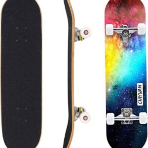 Geelife Skateboard 7 Layers Decks 31x8 Pro Complete Skate Board Maple Wood