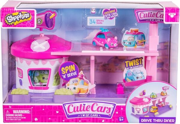 Cutie Cars Shopkins Drive Thru Diner Playset Kit Toy Fun