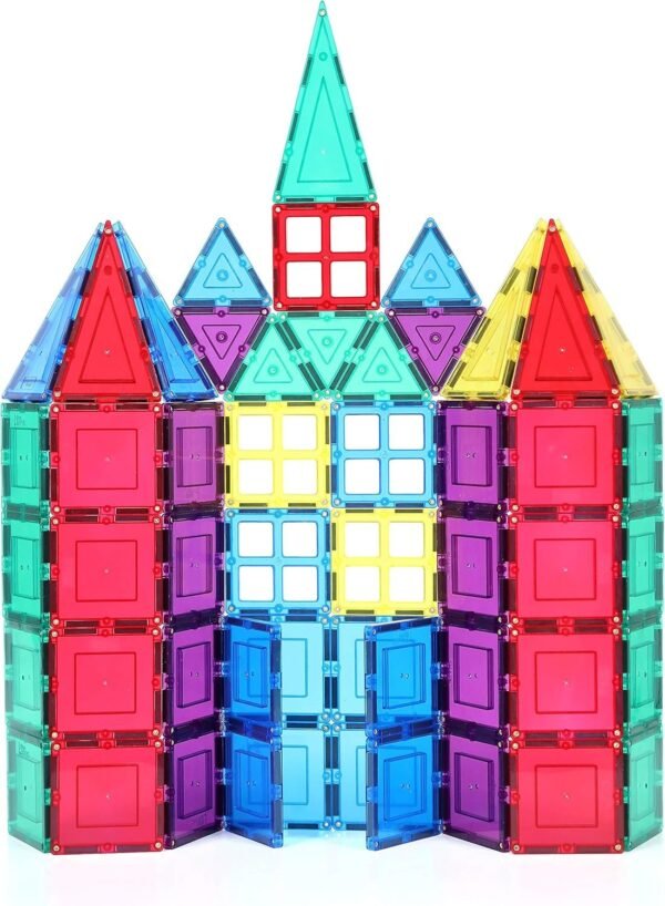 Shapemags 100 Piece Magnetic Tiles Basic Starter Set, 5 Shapes Included