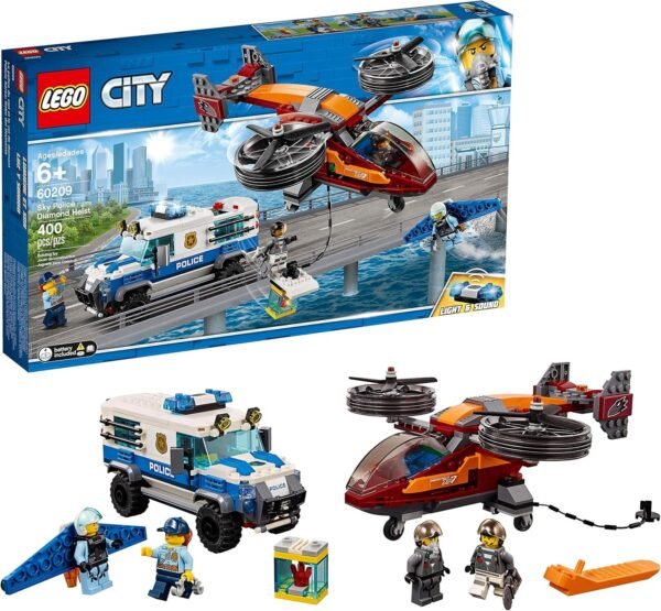 LEGO City Sky Police Diamond Heist 60209 Building Kit 400 Pieces